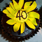 Cup cake with Yellow flower