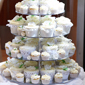 Tiered cup cake wedding cake