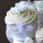 Tiered cup cake wedding cake